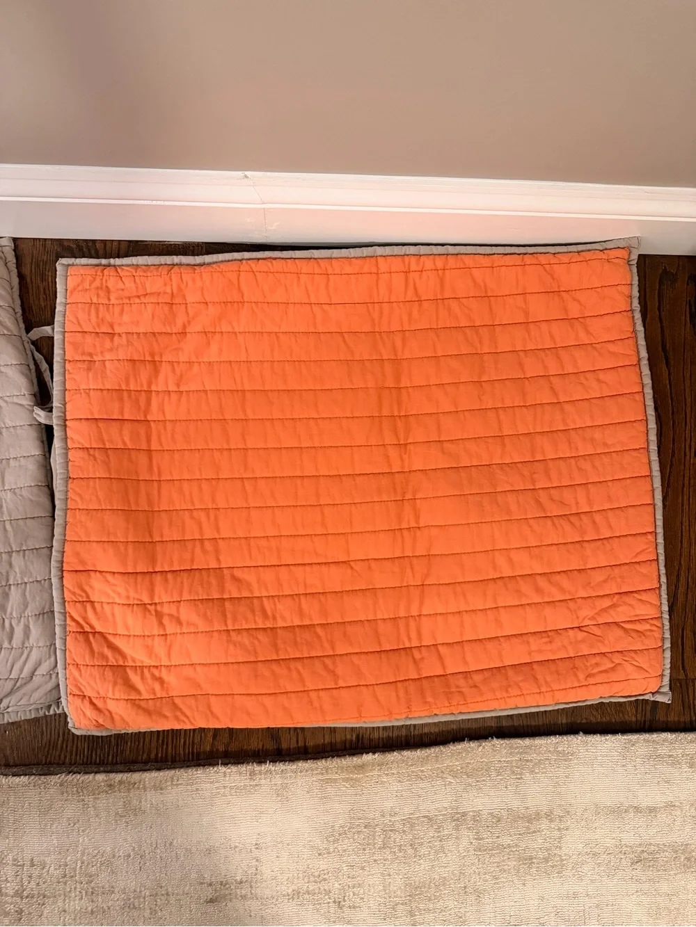 baby & child by Restoration Hardware Queen Orange and Grey Quilt with 2 shams